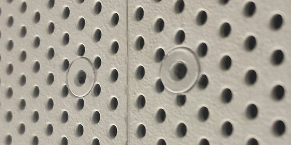 Countersunk and finished rivets help NanoSeam domes completely disappear under projection conditions.